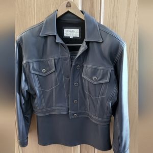 2 piece leather skirt and jacket suit 10/M